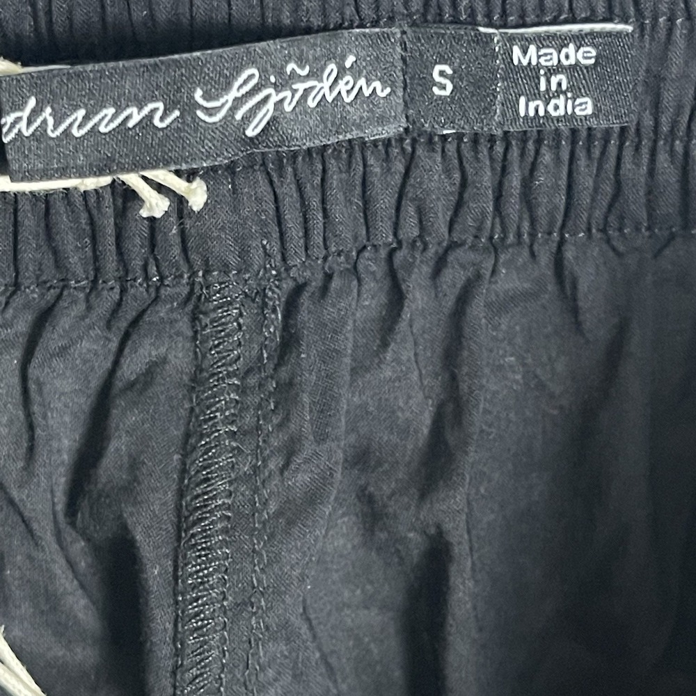 Gudrun Sjoden Trouser Elsa Pants Womens S Black Organic Cotton Elastic Waist - Picture 9 of 10